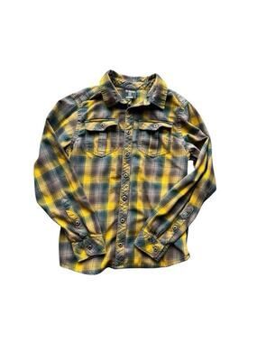 Sherpa Adventure Gear Men's Medium Flannel Shirt Slate Plaid
